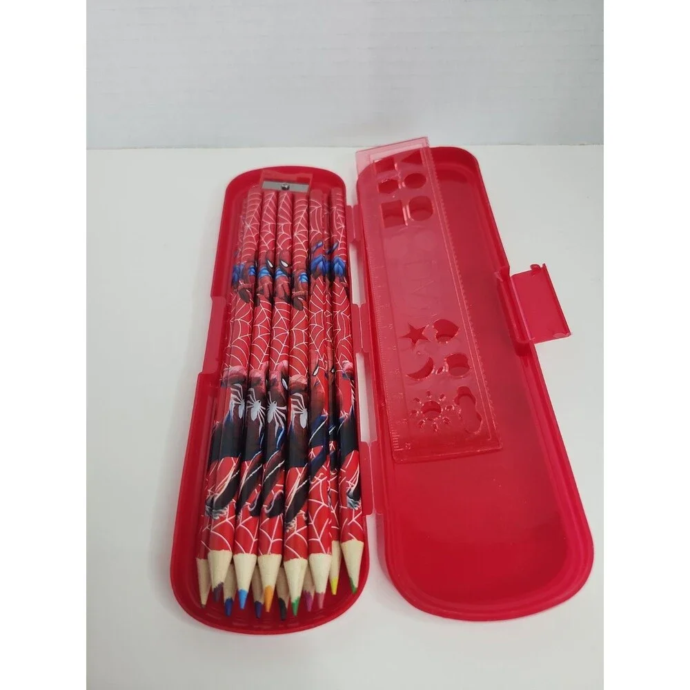 4 In 1 Colored Pencil Set Spiderman